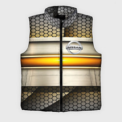 Мужской жилет Nissan sport avto metal, цвет: 3D-светло-серый