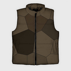 Мужской жилет Тёмно-коричневый крупная мозаика