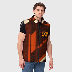 Мужской жилет Half life geometry steel metal, цвет: 3D-светло-серый — фото 2