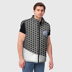 Мужской жилет Volkswagen metal motors, цвет: 3D-светло-серый — фото 2
