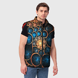 Мужской жилет Оптическая абстракция круги, цвет: 3D-красный — фото 2