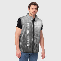 Мужской жилет Hellsing - grey gradient по-вертикали, цвет: 3D-черный — фото 2