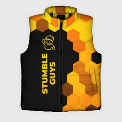 Мужской жилет Stumble Guys - gold gradient по-вертикали, цвет: 3D-черный