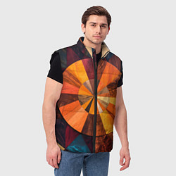 Мужской жилет Круговая мозайка, цвет: 3D-черный — фото 2