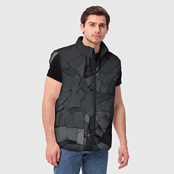 Мужской жилет Трещины, цвет: 3D-светло-серый — фото 2