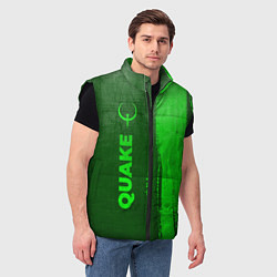 Мужской жилет Quake - green gradient по-вертикали, цвет: 3D-черный — фото 2