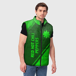 Мужской жилет Red Hot Chili Peppers - green gradient вертикально, цвет: 3D-черный — фото 2