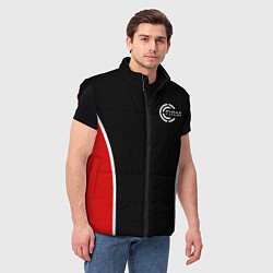 Мужской жилет Черно-красный FIRM, цвет: 3D-черный — фото 2