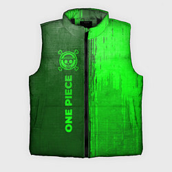 Мужской жилет One Piece - green gradient по-вертикали, цвет: 3D-черный