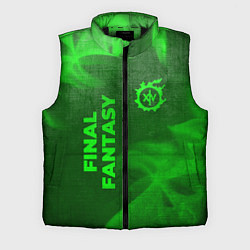 Мужской жилет Final Fantasy - green gradient вертикально, цвет: 3D-черный