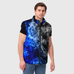Мужской жилет Столкновение дыма, цвет: 3D-черный — фото 2