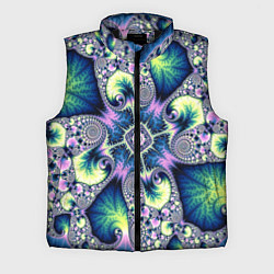Мужской жилет Оптический фрактал абстрактные узоры, цвет: 3D-черный