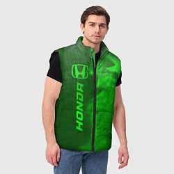 Мужской жилет Honda - green gradient по-вертикали, цвет: 3D-черный — фото 2