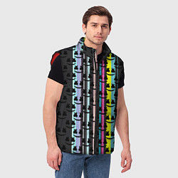 Мужской жилет Marshmello dj pattern line, цвет: 3D-красный — фото 2