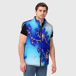 Мужской жилет Психоделика холодный узоры, цвет: 3D-светло-серый — фото 2
