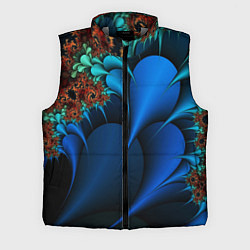 Мужской жилет Фрактальный узор голубой