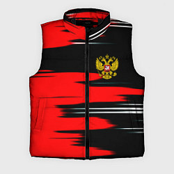 Мужской жилет Россия полосы краски, цвет: 3D-черный