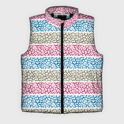 Мужской жилет Горизонтальные разноцветные полосы с тигровым узор