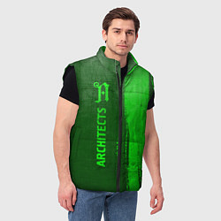Мужской жилет Architects - green gradient по-вертикали, цвет: 3D-черный — фото 2