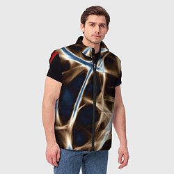 Мужской жилет Неоновые связи, цвет: 3D-красный — фото 2