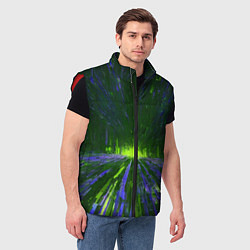 Мужской жилет Абстрактный путь в зелёный портал, цвет: 3D-красный — фото 2