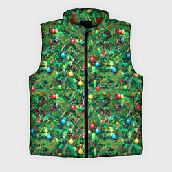 Мужской жилет Разноцветные шары на ёлке