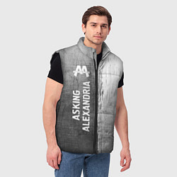 Мужской жилет Asking Alexandria - grey gradient по-вертикали, цвет: 3D-черный — фото 2