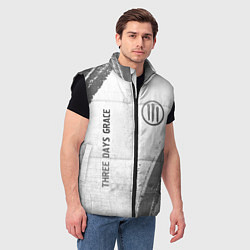 Мужской жилет Three Days Grace - white gradient вертикально, цвет: 3D-черный — фото 2