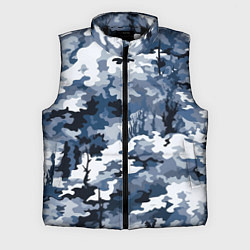 Мужской жилет Камуфляж серо синий, цвет: 3D-черный