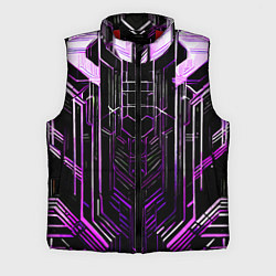 Мужской жилет Purple lines on a black background