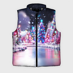 Мужской жилет Новогоднее настроение фонариков, цвет: 3D-светло-серый