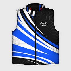 Мужской жилет Субару - бело-синий