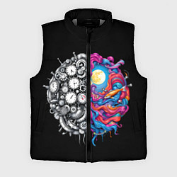 Мужской жилет Правое и левое полушарие, цвет: 3D-светло-серый