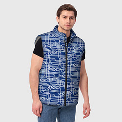 Мужской жилет Паттерн с узлами водопроводного лабиринта, цвет: 3D-светло-серый — фото 2