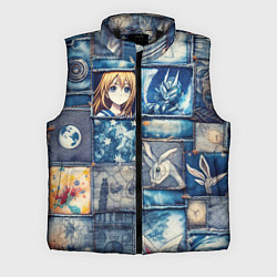 Мужской жилет Аниме микс и пэчворк, цвет: 3D-черный