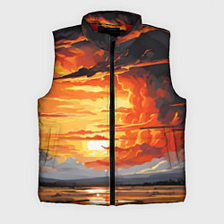 Мужской жилет Багровый закат, цвет: 3D-красный