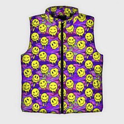 Мужской жилет Психоделические желтые смайлы