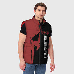 Мужской жилет Subaru и череп, цвет: 3D-красный — фото 2