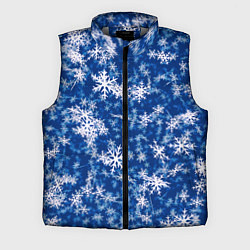 Мужской жилет Морозные снежинки, цвет: 3D-светло-серый