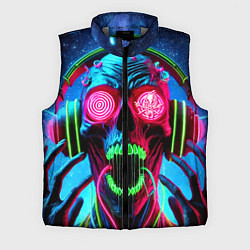 Мужской жилет Metallica - neon skull with headphones, цвет: 3D-светло-серый