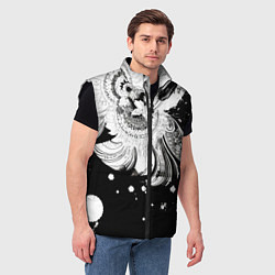 Мужской жилет Абстрактная экспрессивная композиция, цвет: 3D-черный — фото 2