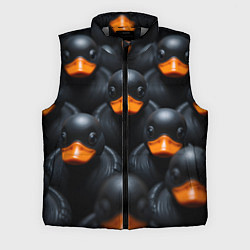 Мужской жилет Черные уточки, цвет: 3D-светло-серый