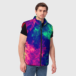 Мужской жилет Огненный стиль текстура, цвет: 3D-красный — фото 2