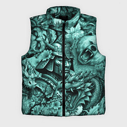 Мужской жилет Драконы самурай медведь и волк в стиле тату