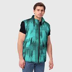 Мужской жилет Бирюзовый камуфляж, цвет: 3D-черный — фото 2