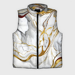 Мужской жилет Жёлто-белый мрамор, цвет: 3D-светло-серый