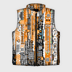 Мужской жилет Киберпанк паттерн жёлтый