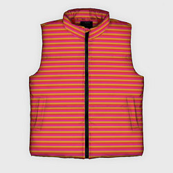 Мужской жилет Полосы красный розовый и оранжевый, цвет: 3D-красный
