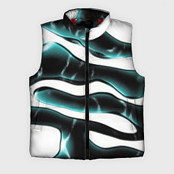 Мужской жилет Абстрактный черно-зеленый камуфляж, цвет: 3D-красный