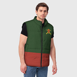 Мужской жилет Мотострелковые войска: герб со щитом, цвет: 3D-черный — фото 2